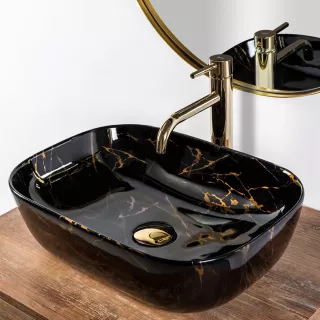 Rea UMYWALKA BELINDA BLACK MARBLE SHINY - NABLATOWA REA-U8907