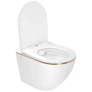 Rea WC - CARLO MINI RIMLESS WHITE GOLD EDGE REA-C1222