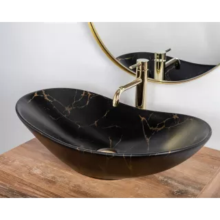 Rea UMYWALKA ROYAL MARBLE BLACK  MATT - NABLATOWA REA-U7478