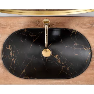 Rea UMYWALKA ROYAL MARBLE BLACK  MATT - NABLATOWA REA-U7478