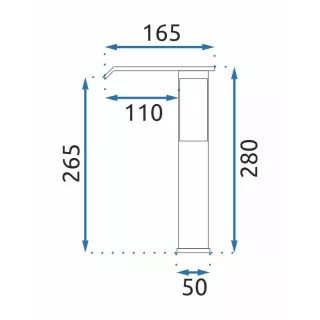 Rea BATERIA UMYWALKOWA KENT CHROM WYSOKA REA-B8011