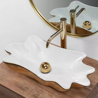 Rea UMYWALKA INFINITY GOLD/WHITE - NABLATOWA REA-U3400