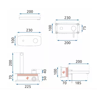 Rea BATERIA UMYWALKOWA PODTYNKOWA OVAL CZARNA + BOX REA-B8860