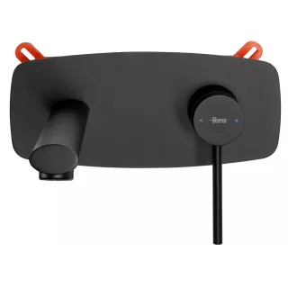 Rea BATERIA UMYWALKOWA PODTYNKOWA OVAL CZARNA + BOX REA-B8860