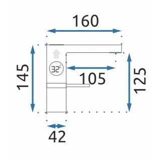 Rea BATERIA UMYWALKOWA JS-D001B AMAR CZARNA NISKA REA-B2065