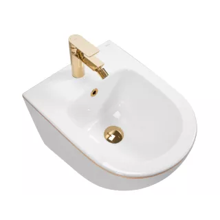 Rea BIDET CARLO MINI WHITE GOLD EDGE REA-C6990