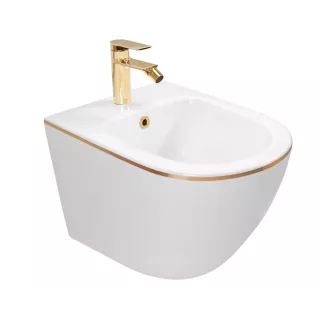 Rea BIDET CARLO MINI WHITE GOLD EDGE REA-C6990