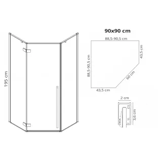 Rea KABINA DIAMOND GOLD 100x100 REA-K6616