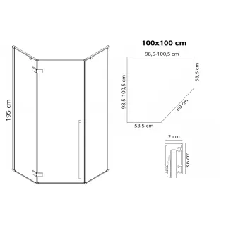 Rea KABINA DIAMOND GOLD 100x100 REA-K6616