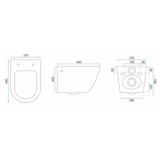 Rea WC - OLIVIER RIMLESS REA-C6509