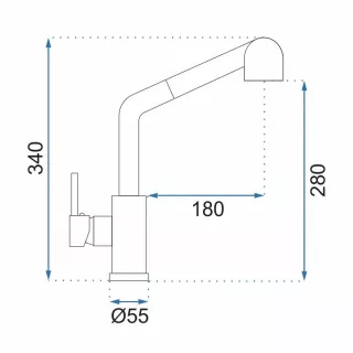 Rea BATERIA KUCHENNA TROY ZŁOTA SZCZOTKOWANA REA-B6302