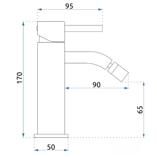 Rea BATERIA BIDETOWA LUNGO CZARNA REA-B0667
