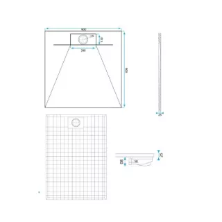 Rea BRODZIK BAZALT WHITE 80x120 REA-K3301
