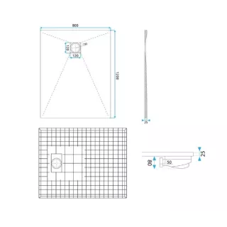 Rea BRODZIK MAGNUM WHITE 90x120 REA-K3337