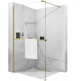 Rea WIESZAK NA RĘCZNIK/PÓŁKA EVO BRUSH GOLD REA-46000