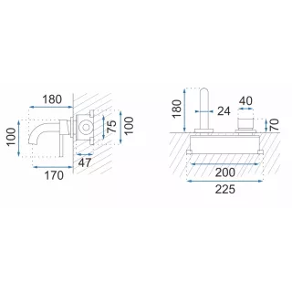 Rea BATERIA UMYWA PODT JS-W021BG OWEN ZŁOTA SZCZ + BOX REA-B5334
