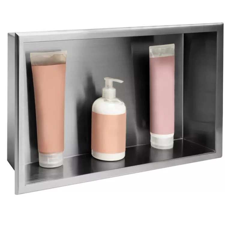 Rea PÓŁKA WNĘKOWA 02 30x45x10 STAL SZCZOTKOWANA REA-05601