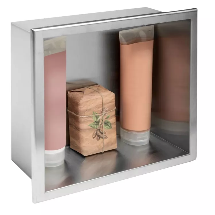 Rea PÓŁKA WNĘKOWA 01 30x30x10 STAL SZCZOTKOWANA REA-05600