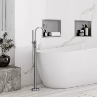 Rea PÓŁKA WNĘKOWA 01 30x30x10 STAL SZCZOTKOWANA REA-05600