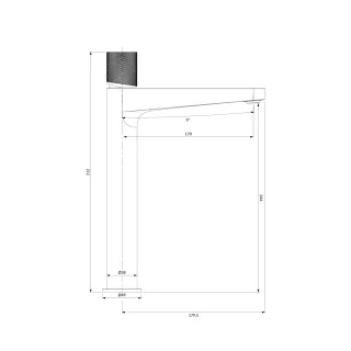 Omnires CONTOUR bateria umywalkowa wysoka, miedź szczotkowana CT8012CPB