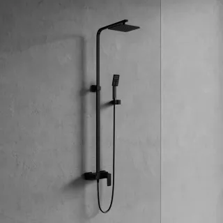 Omnires PARMA system prysznicowy natynkowy, czarny mat PM7444BL