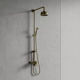 Omnires ART DECO system prysznicowy natynkowy, brąz antyczny szczotkowany AD5144BR