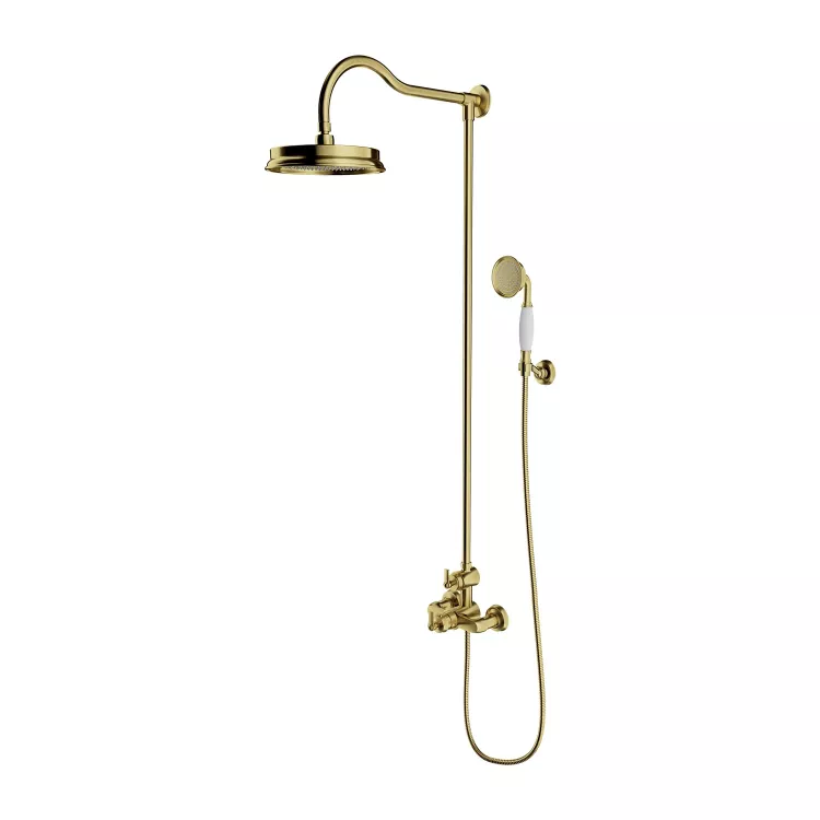 Omnires ARMANCE termostatyczny system prysznicowy natynkowy, mosiądz szczotkowany AM5244-6BSB