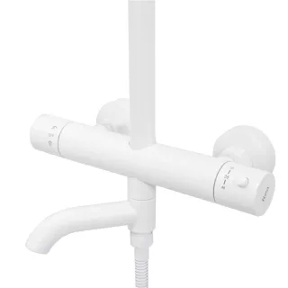 Rea ZESTAW NATRYSKOWO-WANNOWY LUNGO BIAŁY TERMOSTAT REA-P6608