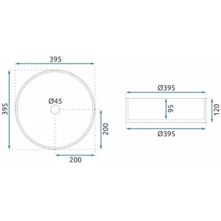Rea UMYWALKA INGRID BLACK - NABLATOWA REA-U6800