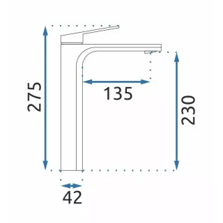 Rea BATERIA UMYWALKOWA MARCO ZŁOTA SZCZOTKOWANA WYSOKA REA-B4895