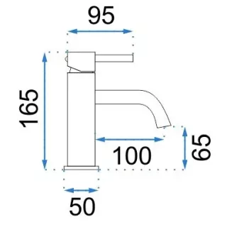 Rea BATERIA UMYWALKOWA LUNGO GRIP TYTAN NISKA REA-B8778