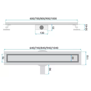 Rea ODPŁYW NEOX PRO ZŁOTY 600 REA-G2743