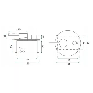 Rea ZESTAW NATR PODTYNKOWY LUNGO GRIP ZŁOTY SZCZ + BOX REA-P8950