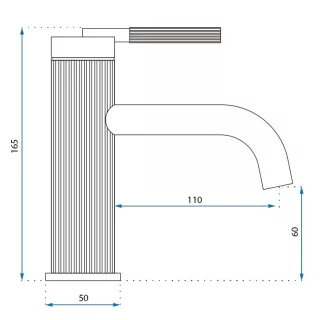 Rea BATERIA UMYWALKOWA JS-B348G ARGON ZŁOTA NISKA REA-B7800