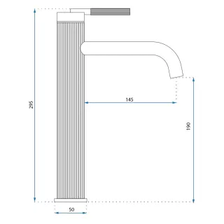 Rea BATERIA UMYWALKOWA JS-B348-1G ARGON ZŁOTA WYSOKA REA-B7803