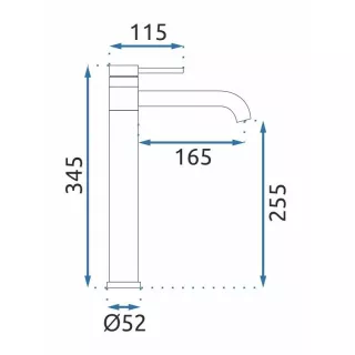 Rea BATERIA UMYWALKOWA LUNGIS TYTAN WYSOKA REA-B6102