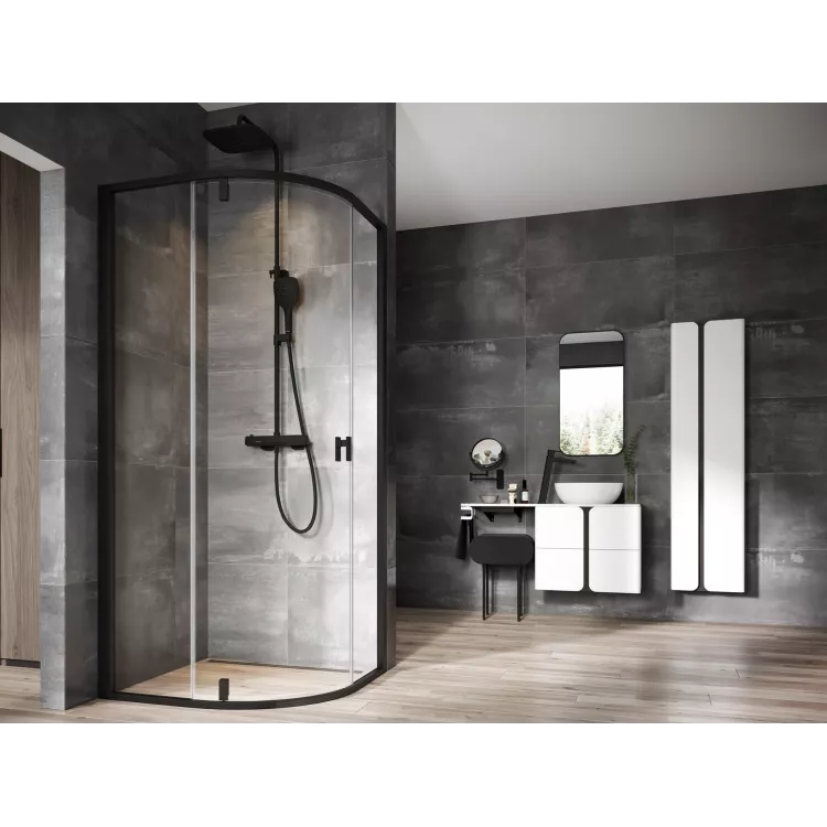 Ravak Kabiny prysznicowe Nexty NSKK3 90x90, czarna+szkło transparent 3O677300Z1
