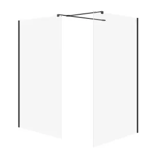 Cersanit SET B797 WALK-IN MILLE CZARNY 120X90X200 WIR...