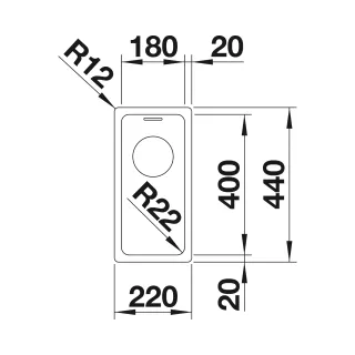 BLANCO ANDANO 180-IF stal polerowana, InFino 522951