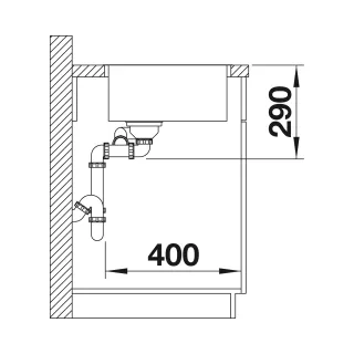BLANCO Zlewozmywak BLANCO ANDANO 340/180-IF stal polerowana lewa, InFino 522975