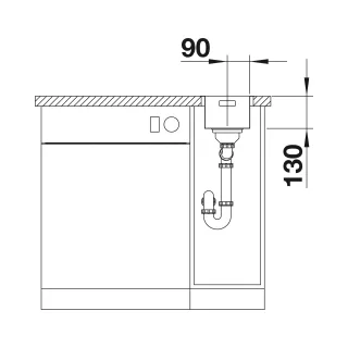 BLANCO ANDANO 180-IF stal polerowana, InFino 522951