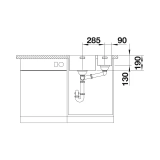 BLANCO ANDANO 340/180-IF stal polerowana prawa, InFino 522973