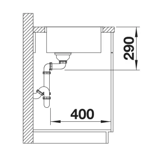BLANCO ANDANO 450-IF stal polerowana, InFino 522961