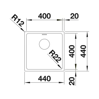 BLANCO ANDANO 400-IF stal polerowana, InFino 522957