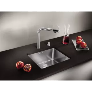 BLANCO ANDANO XL 6 S-IF Compact stal polerowana lewa, korek auto., InFino, odsączarka stalowa 523002