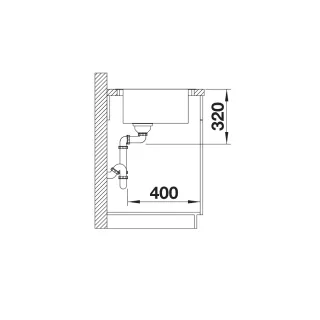 BLANCO ANDANO XL 6 S-IF Compact stal polerowana lewa, korek auto., InFino, odsączarka stalowa 523002