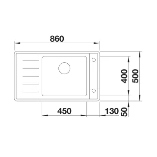 BLANCO ANDANO XL 6 S-IF Compact stal polerowana lewa, korek auto., InFino, odsączarka stalowa 523002