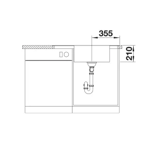 BLANCO ANDANO XL 6 S-IF Compact stal polerowana lewa, korek auto., InFino, odsączarka stalowa 523002