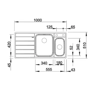 BLANCO AXIS III 6 S-IF stal polerowana prawa, korek auto., InFino, deska szkło białe, odsączarka stalowa 522104