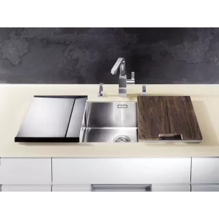 BLANCO CLARON 340/180-U stal polerowana prawa, InFino 521610